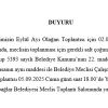 Eylül Ayı Meclis Toplantısı